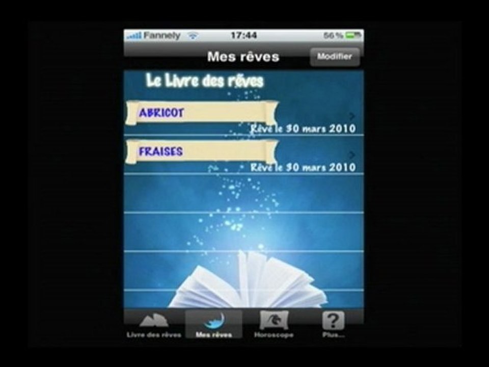 Bon App #24 - Test de 'le livre des rêves" sur iPhone