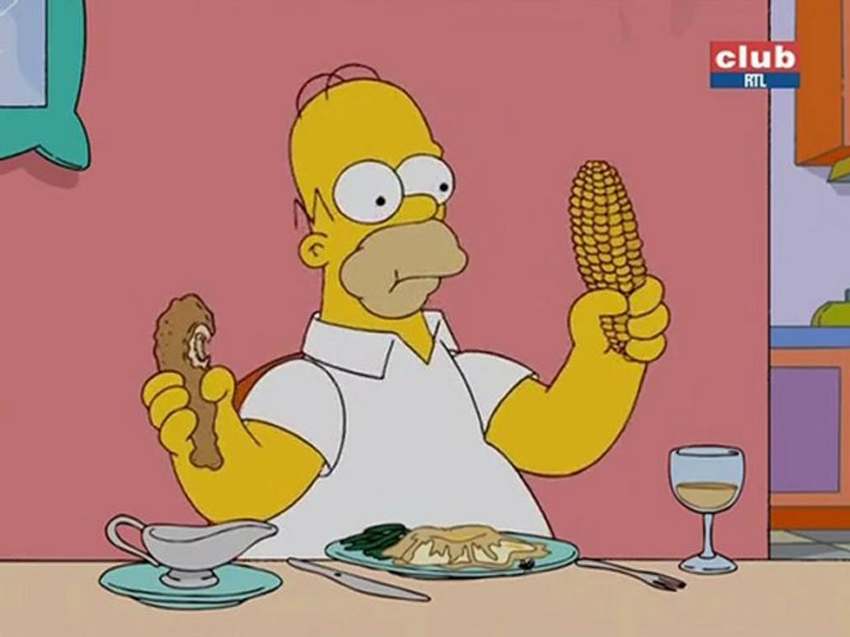 Simpson - Homer et la mouche à table