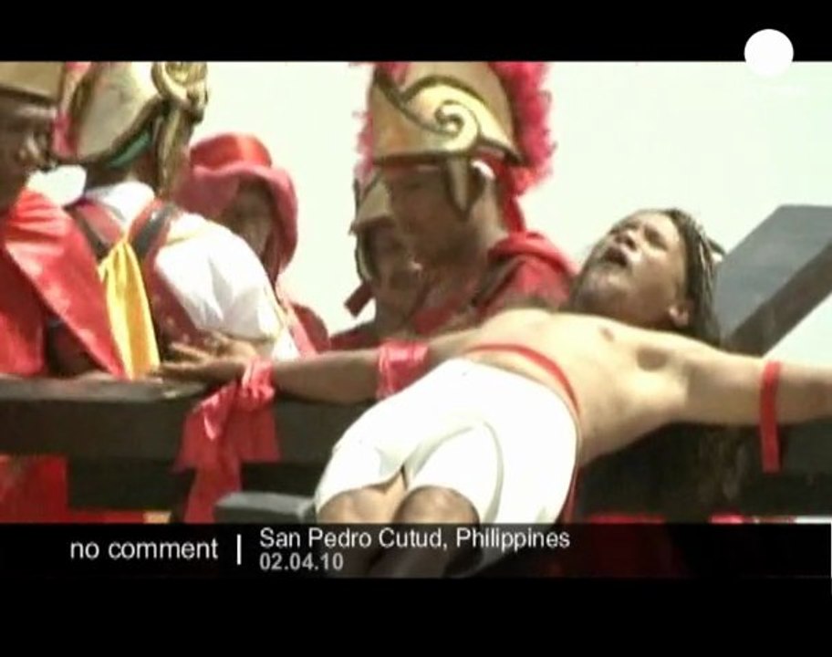Flagellation and crucifixion re-enactment in the Philippines