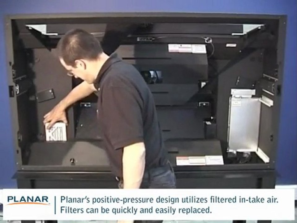 Planar Rear-Projection Video Walls: Replacing Air Filters