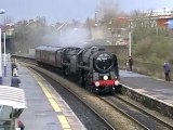 steam move with 70013+48151  at lawrence hill on 2/4/2010