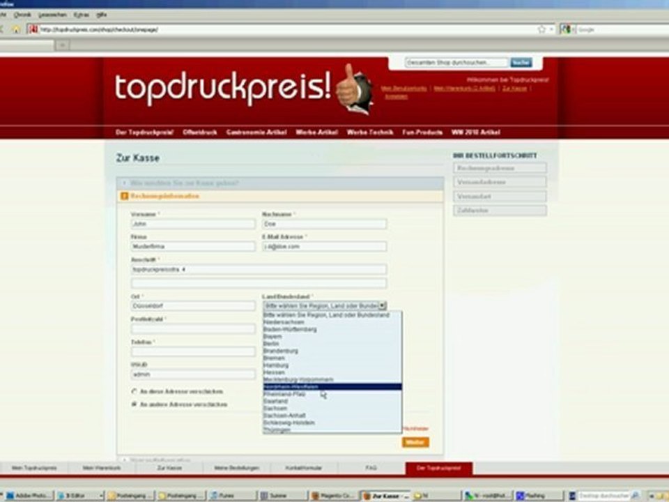 Ihre adresse