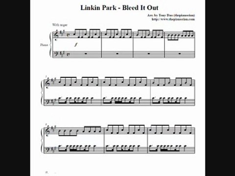 Linkin Park - Bleed It Out (piano sheet music)