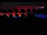 Pont du Gard, jeux de lumières.