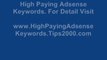 High Paying Adsense Keywords