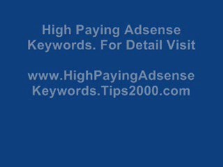 High Paying Adsense Keywords