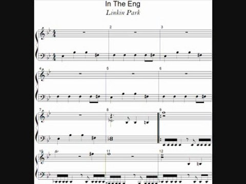 Linkin Park - In The End (piano sheet music)