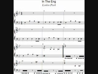 Linkin Park - In The End (piano sheet music)