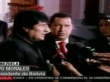 Reunión en Caracas de Morales, Putin y Chávez