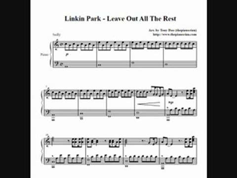 Linkin Park - Leave Out All The Rest (piano sheet music)