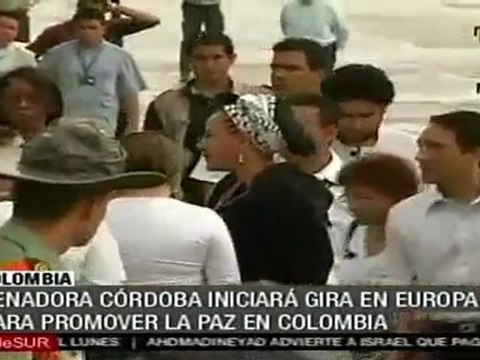 Colombia: la Senadora, Piedad Córdoba inciará gira en Euro