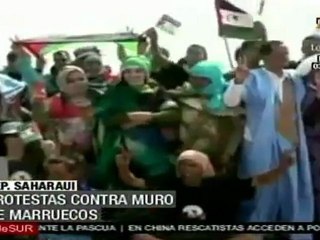 Protestan contra muro en el Sahara Occidental