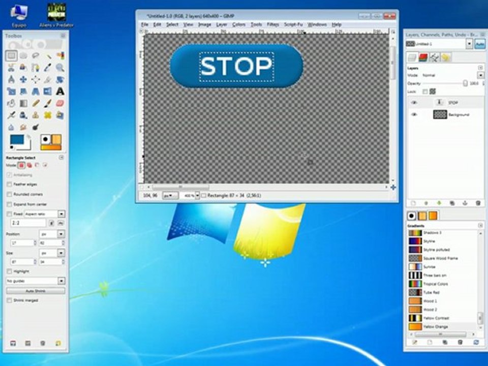 Tutorial con GIMP - Creando botones para nuestra WEB