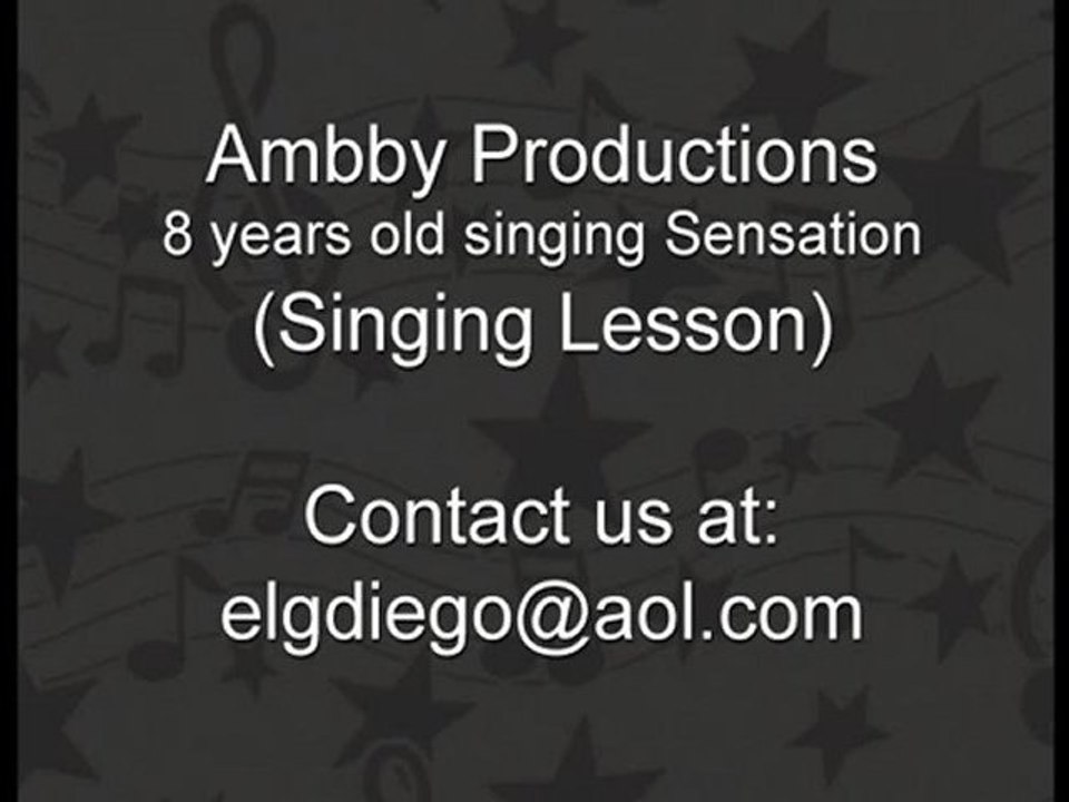 8 years old singing Sensation (Singing Lesson)