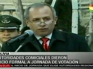 Inicia en Bolivia elección de gobernadores y alcaldes
