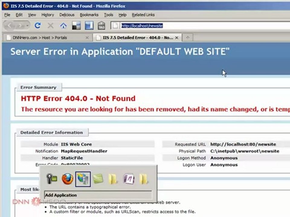 DotNetNuke Tutorial - How to create portals