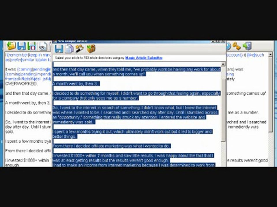 The Best Article / Content Re-writer Online!