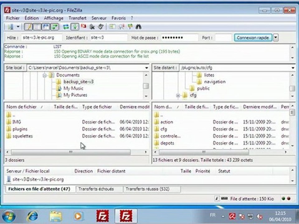 Telechargement d'une sauvegarde de son SPIP