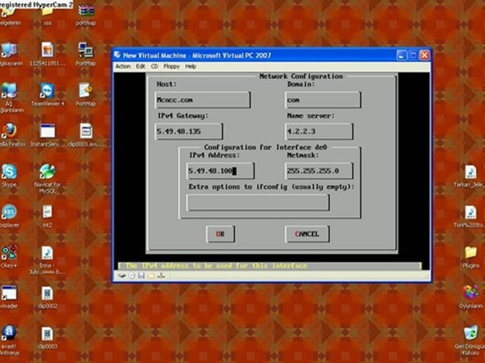 sysinstall ayarları