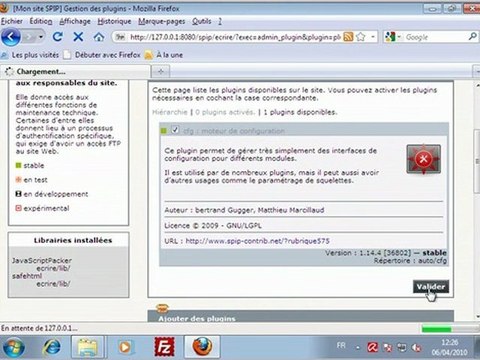 Installer un plugin spip : exemple contact