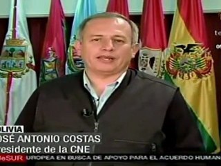 Costas resalta importancia de boca de urna en Bolivia