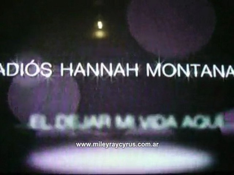 ¿Miley Dice Adios? - Hannah Montana Promo