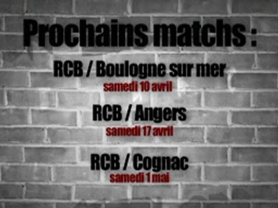 Les prochains matchs des Géants du RCB par Visu Comm