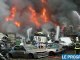 Violent incendie dans une casse à Saint-Etienne