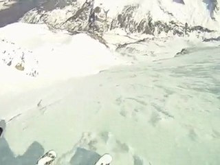 Freeride au Cairn dans la face nord de Bellecôte.