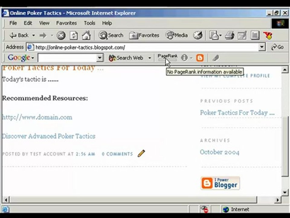 SecretTacticsonHowtoUseBlogsto Get Web Site Traffic Part 3