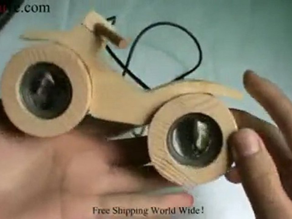 3.5mm Mini Wooden Motor USB Stereo Speaker for PC iPod MP