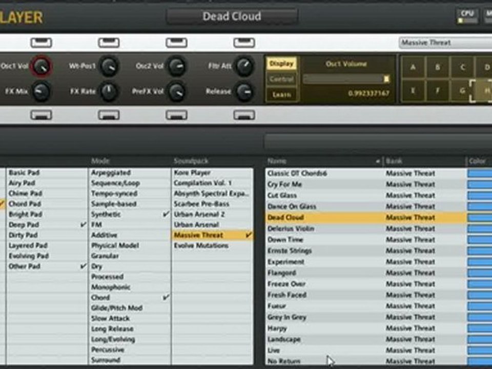 Native Instruments Massive Threat Kore Pack Review