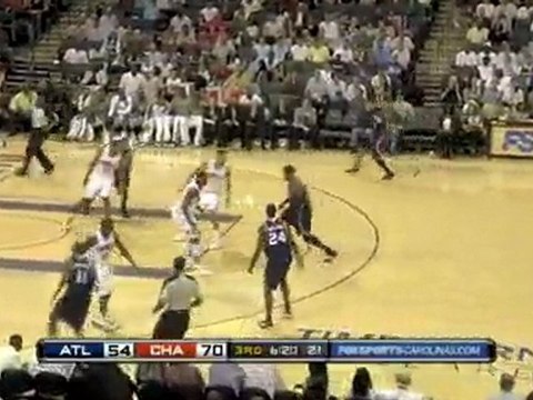 Josh Smith gets the block on defense, and then hustles down