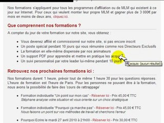 Formations pour apprendre l'affiliation