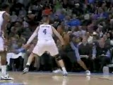 Kevin Durant is fouled and still finishes the slam.