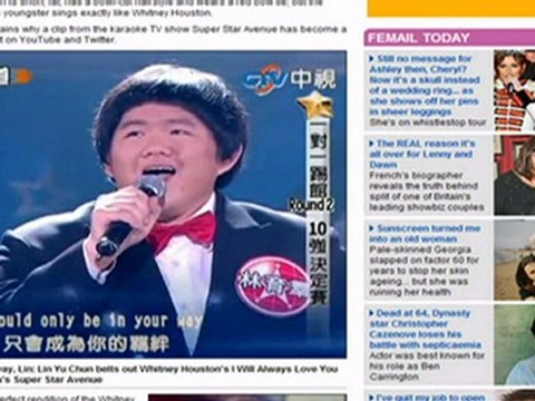Amazing Taiwanese boy sings like Whitney Houston