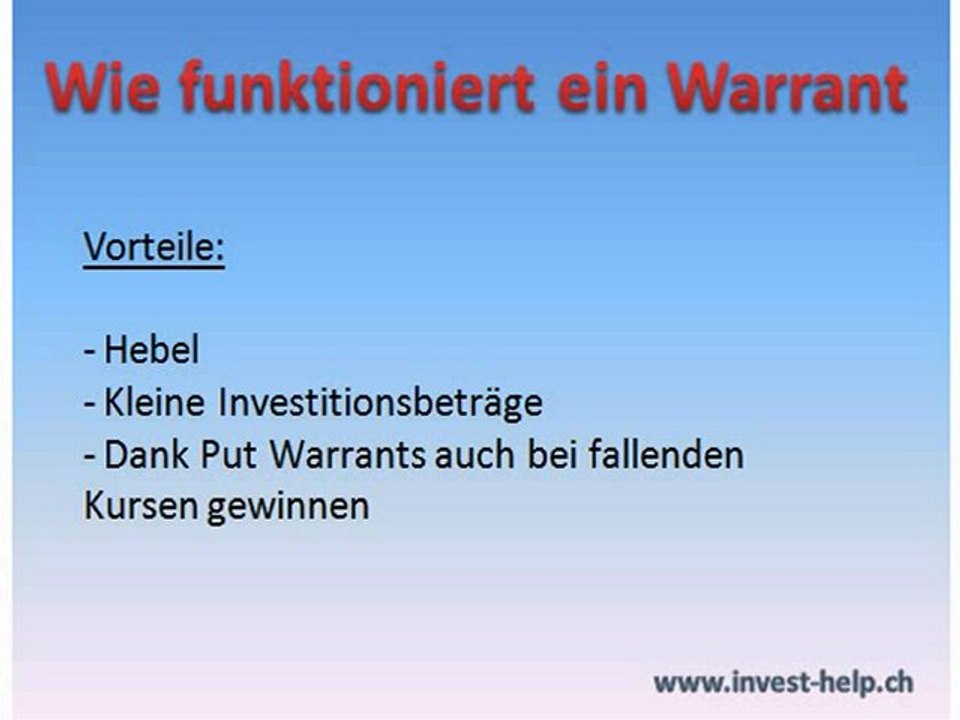 Geld verdienen mit warrants