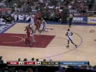 The block on the defensive end leads to a fast break layup o