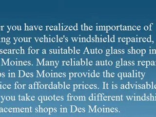 A Consumers Guide to Auto Glass In Des Moines Iowa