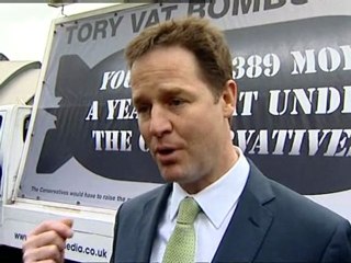 Descargar video: Clegg accuses Tories of tax bombshell