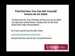 Art Marketing: Getting Yourself Known As An Artist
