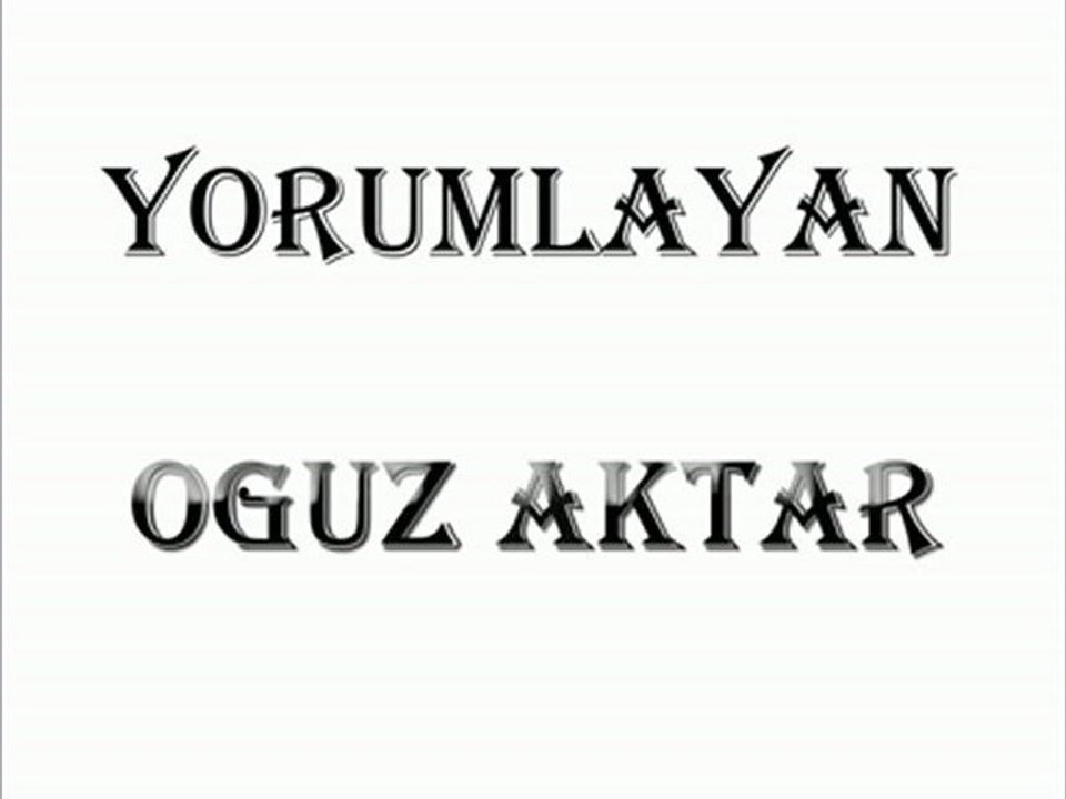 Oğuz Aktar Benim Hayatım