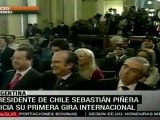 Sebastián Piñera inicia su primera gira internacional