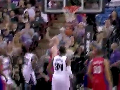 After demonstrating some fancy dribbling, Tyreke Evans blows