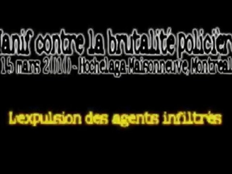 Des flics infiltrés dans une manif pour foutre leurs merde