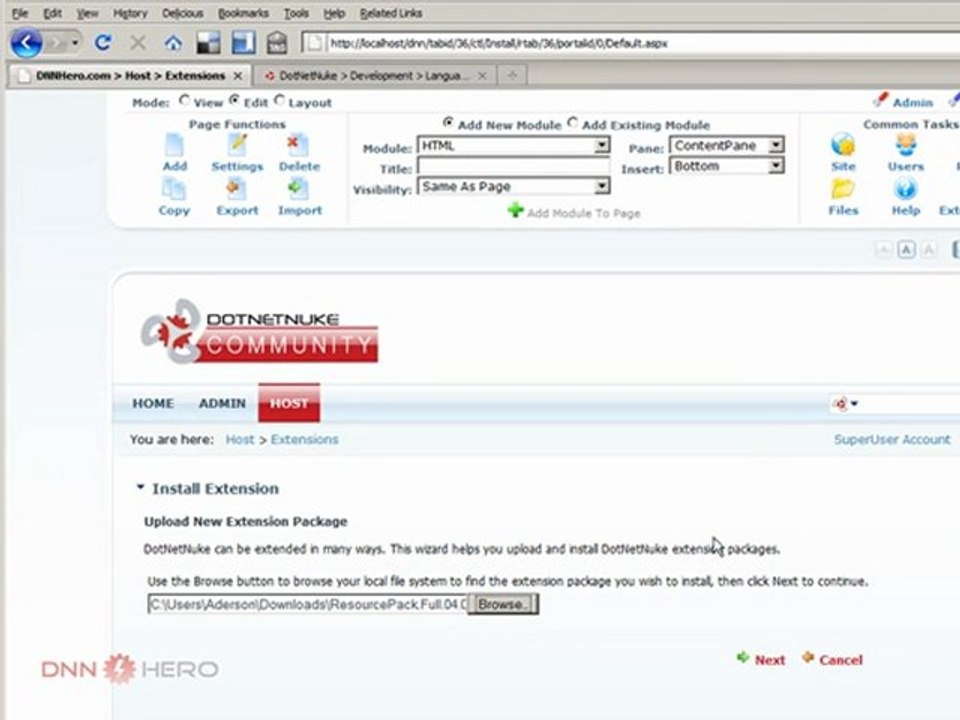 DotNetNuke Tutorial - How to setup multiple languages in DNN