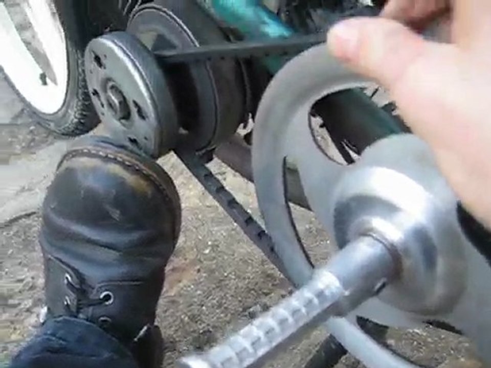 courroie détendue sur 103