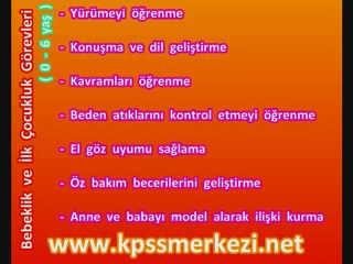 Bebeklik ve İlk Çocukluk Görevleri