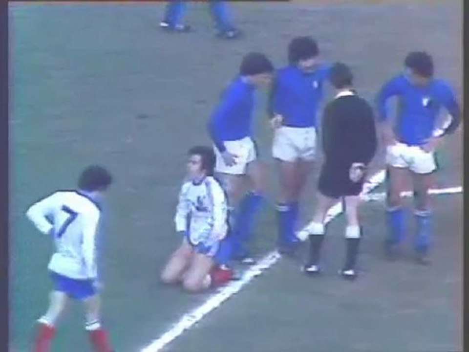 Italie France Match amical Naples 1978 platini zoff
