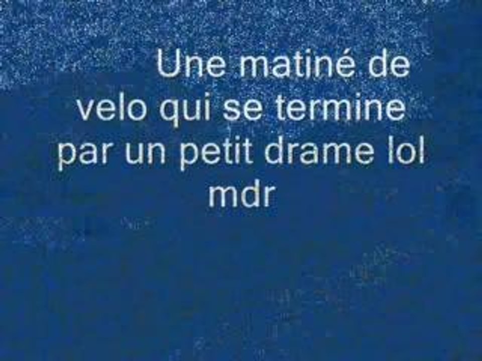 une matine de velo